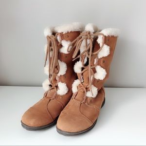 White mountain chestnut brown winter snow boots